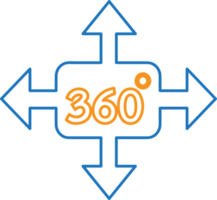 360 Degree icon sign symbol design png