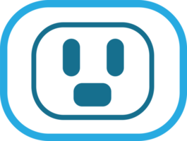 diseño de símbolo de icono de toma de corriente eléctrica png