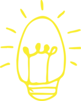 Drawing light bulb icon sign symbol design png