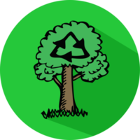 conception de symbole de signe icône arbre dessiné à la main png