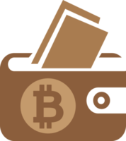 diseño de símbolo de signo de icono de bitcoin png