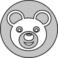 disegno di simbolo del segno dell'icona dell'orso png