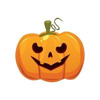 calabaza naranja con sonrisa para tu diseño de halloween - vector