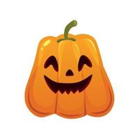 Festive pumpkin for halloween on a white background - Vector