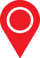diseño de signo de icono de pin de puntero de mapa png