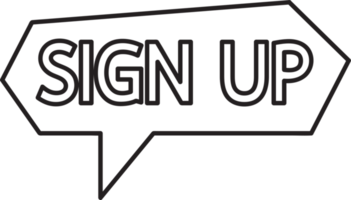 diseño de signo de botón de registro png