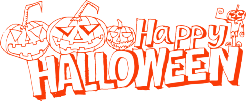 tema de icono de feliz halloween y signo de fondo de halloween png