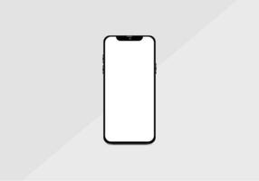 Black smartphone with transparent screens. smartphone mockup design. vector