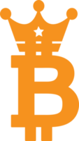 diseño de símbolo de signo de icono de bitcoin png