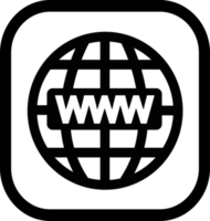 disegno di simbolo del segno dell'icona di world wide web png