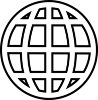 design de símbolo de sinal de ícone do mundo png