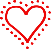 Hand draw Heart icon love sign design png