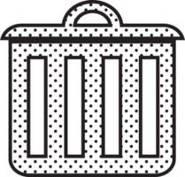 design de símbolo de sinal de ícone de lixeira png