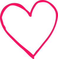 Heart hand draw icon sign design png