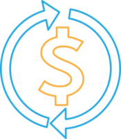 Dollar money icon sign symbol design png