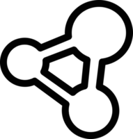 design de símbolo de sinal de ícone de link de rede social