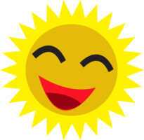 sun emotion cartoon icon sign design png