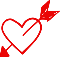 Heart hand draw icon sign design png