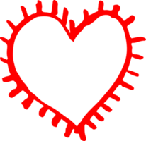 mão desenhar ícone de coração design de sinal de amor png