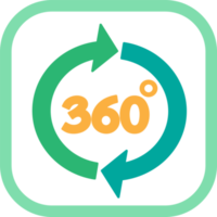 360 graden pictogram teken symbool ontwerp png