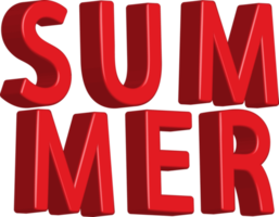 SUMMER 3D text icon symbol design png
