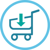 Shopping cart trolley icon sign design png