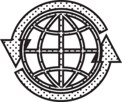 wereldbol pictogram teken symbool ontwerp png
