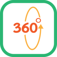 360 Degree icon sign symbol design png