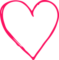 Heart hand draw icon sign design png