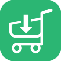 diseño de signo de icono de carrito de compras png