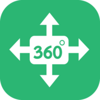 360 graden pictogram teken symbool ontwerp png