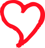 Hand drawn heart icon sign design png