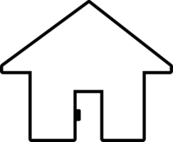 sinal de símbolo de ícone de casa e casa