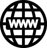 diseño de símbolo de signo de icono de world wide web png