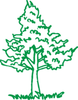 árboles con diseño de letrero de icono de hojas png
