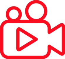 design de símbolo de sinal de ícone de câmera de vídeo png