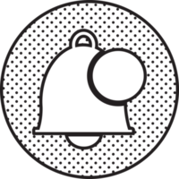 design de símbolo de sinal de ícone de sino png