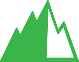 disegno di simbolo del segno dell'icona della montagna