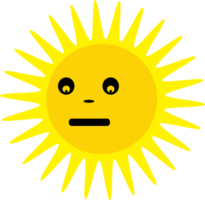 ícone do sol emoção dos desenhos animados sinal símbolo design png