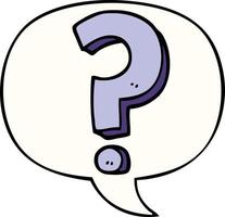cartoon question mark and speech bubble vector