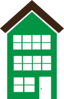 stad herenhuizen huis pictogram teken symbool ontwerp png