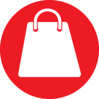 design de sinal de pacote de venda de ícone de saco de compras png