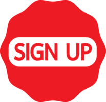 Sign up  button sign design png