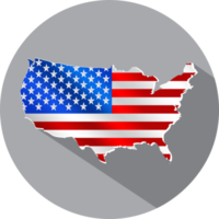 USA map icon sign symbol design png