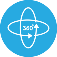 360 Degree icon sign symbol design png