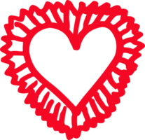 hand tekenen hart pictogram liefde teken ontwerp png