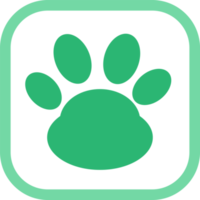 Animal paw print icon sign design png