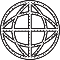 disegno di simbolo del segno dell'icona del globo png