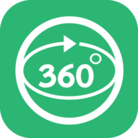 360 Degree icon sign symbol design png