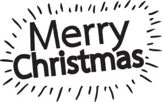 Merry Christmas text Lettering design png